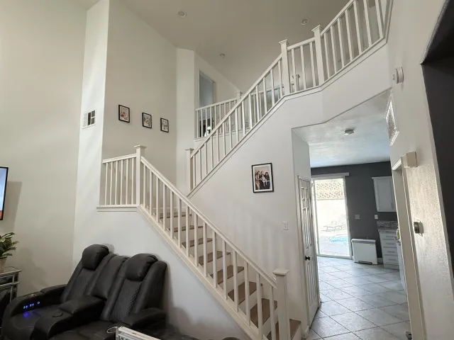 a view of entryway and hall with a window