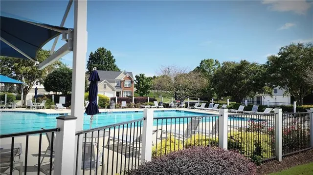 a view of outdoor space yard swimming pool and patio