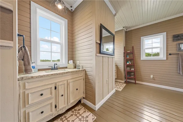 a view of a yard with snow