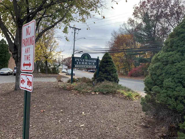 a view of outdoor space with sign board