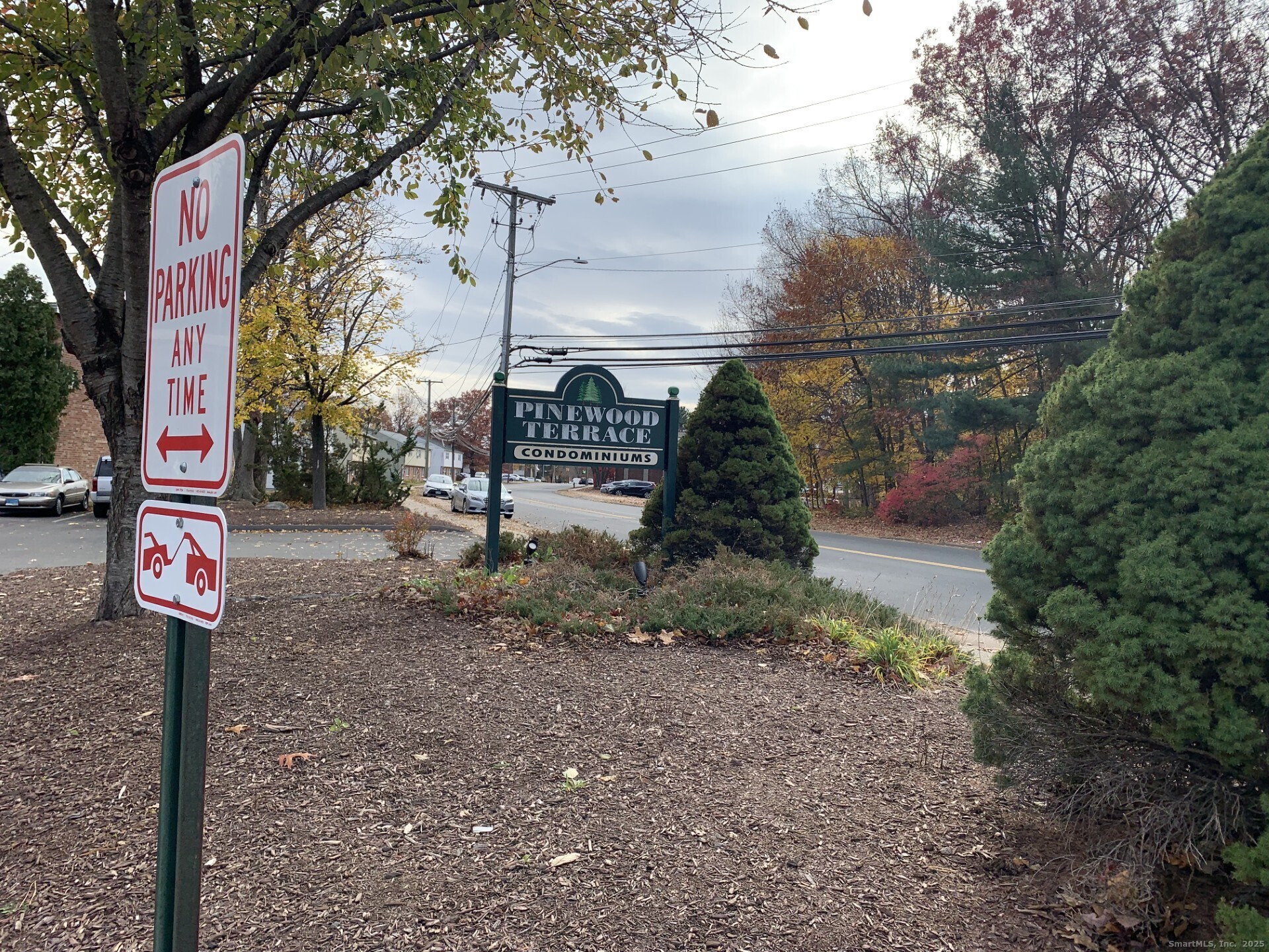 a view of outdoor space with sign board