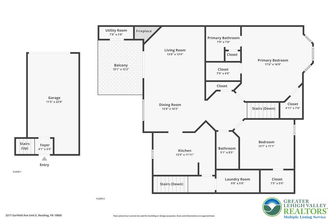 3217 Garfield Avenue, Unit E Reading, PA 19605 - Photo 44 of 45 a picture of a floor plan