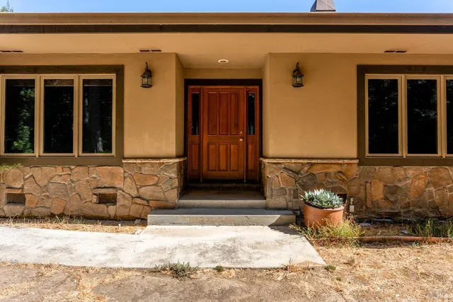 a front view of a house