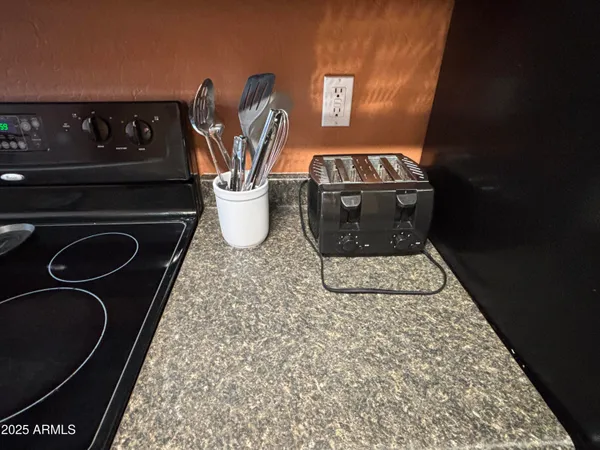 a view of a fireplace in the kitchen