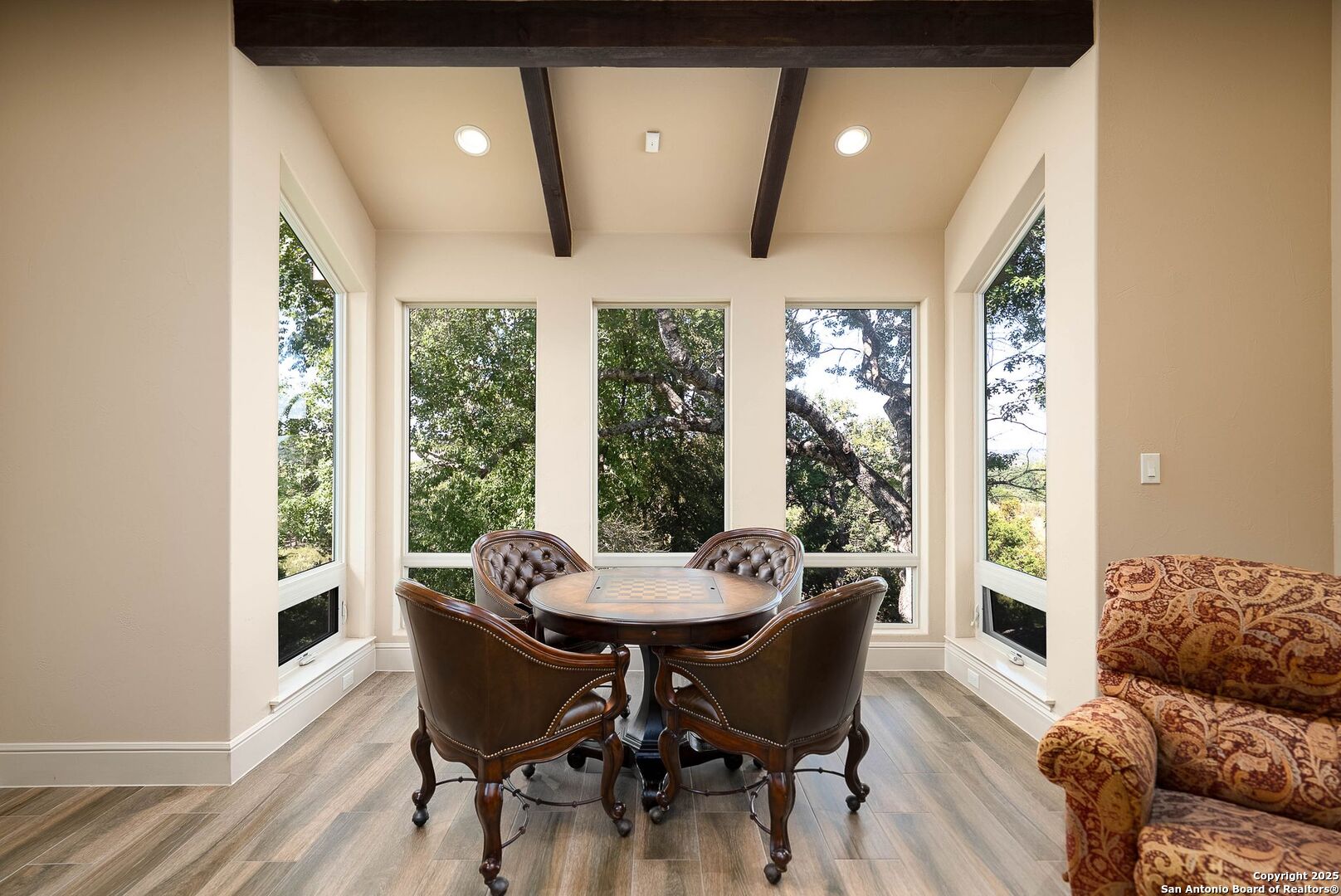 631 Menger Springs Boerne, TX 78006 - Photo 13 of 54 a view of a dining room with furniture window and outside view