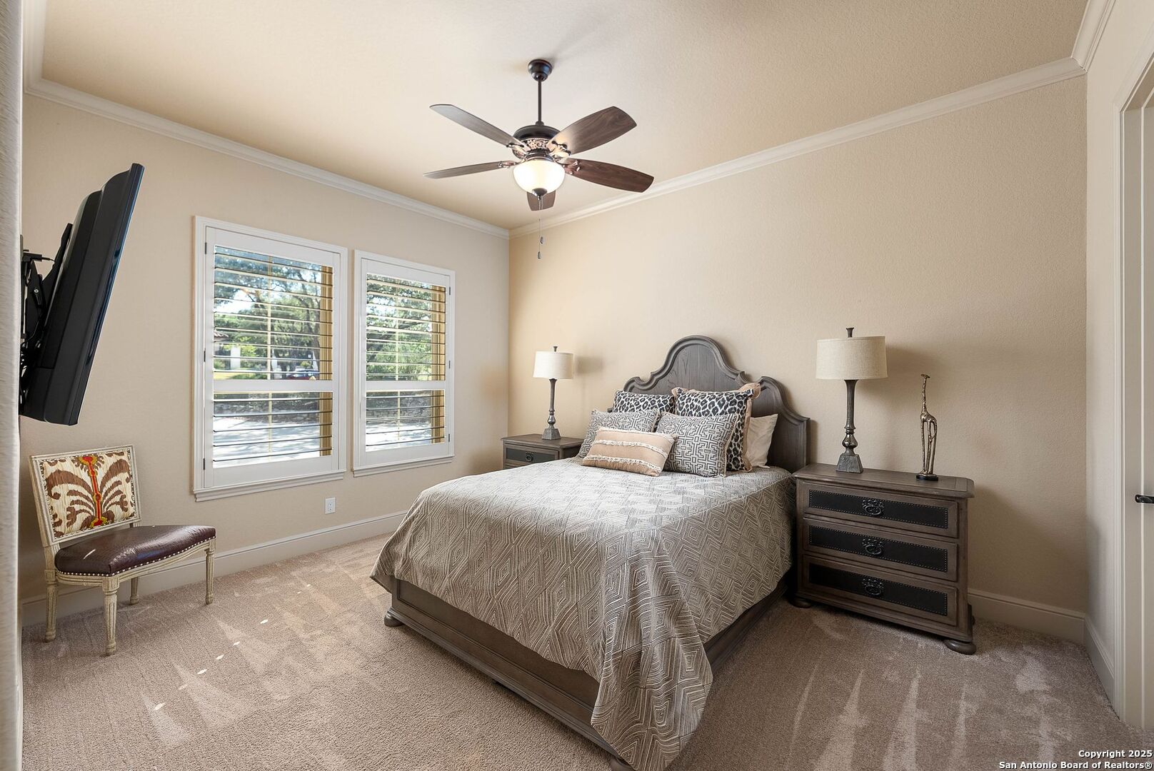 631 Menger Springs Boerne, TX 78006 - Photo 17 of 54 a bedroom with a bed and a window