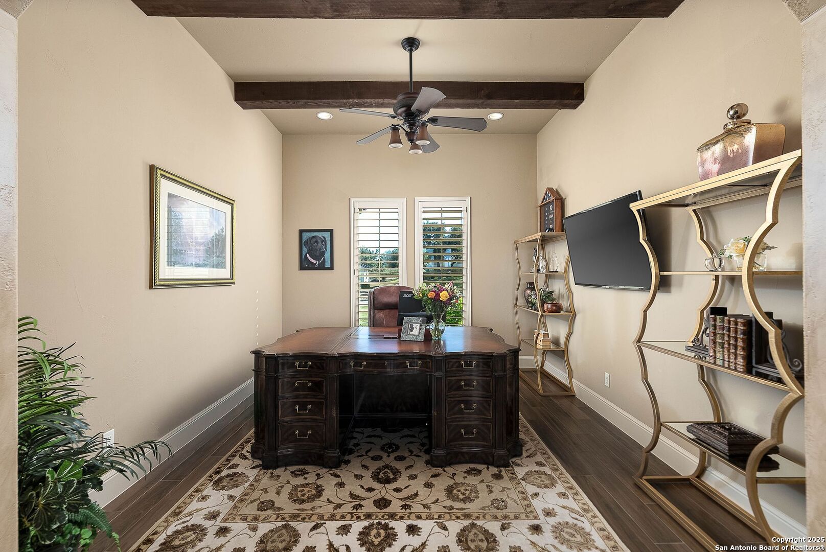 631 Menger Springs Boerne, TX 78006 - Photo 25 of 54 a room with chandelier fan