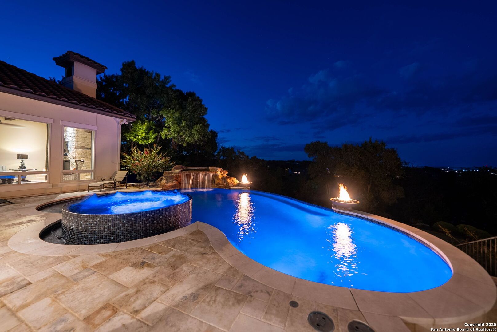631 Menger Springs Boerne, TX 78006 - Photo 53 of 54 a view of a swimming pool with an outdoor seating