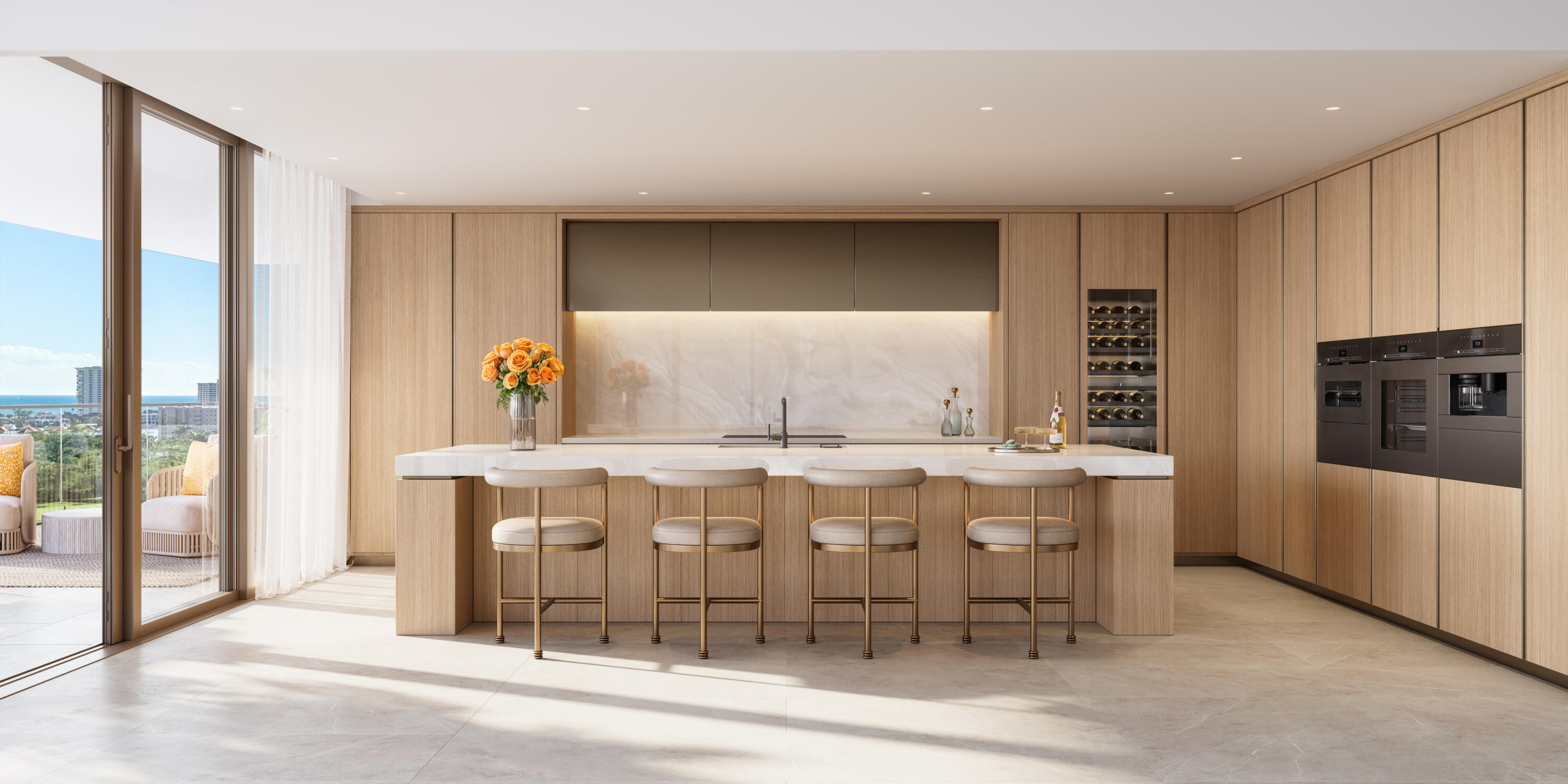 280 East Palmetto Park Road, Unit 73 Boca Raton, FL 33432 - Photo 3 of 11 a kitchen with a sink a refrigerator and chairs