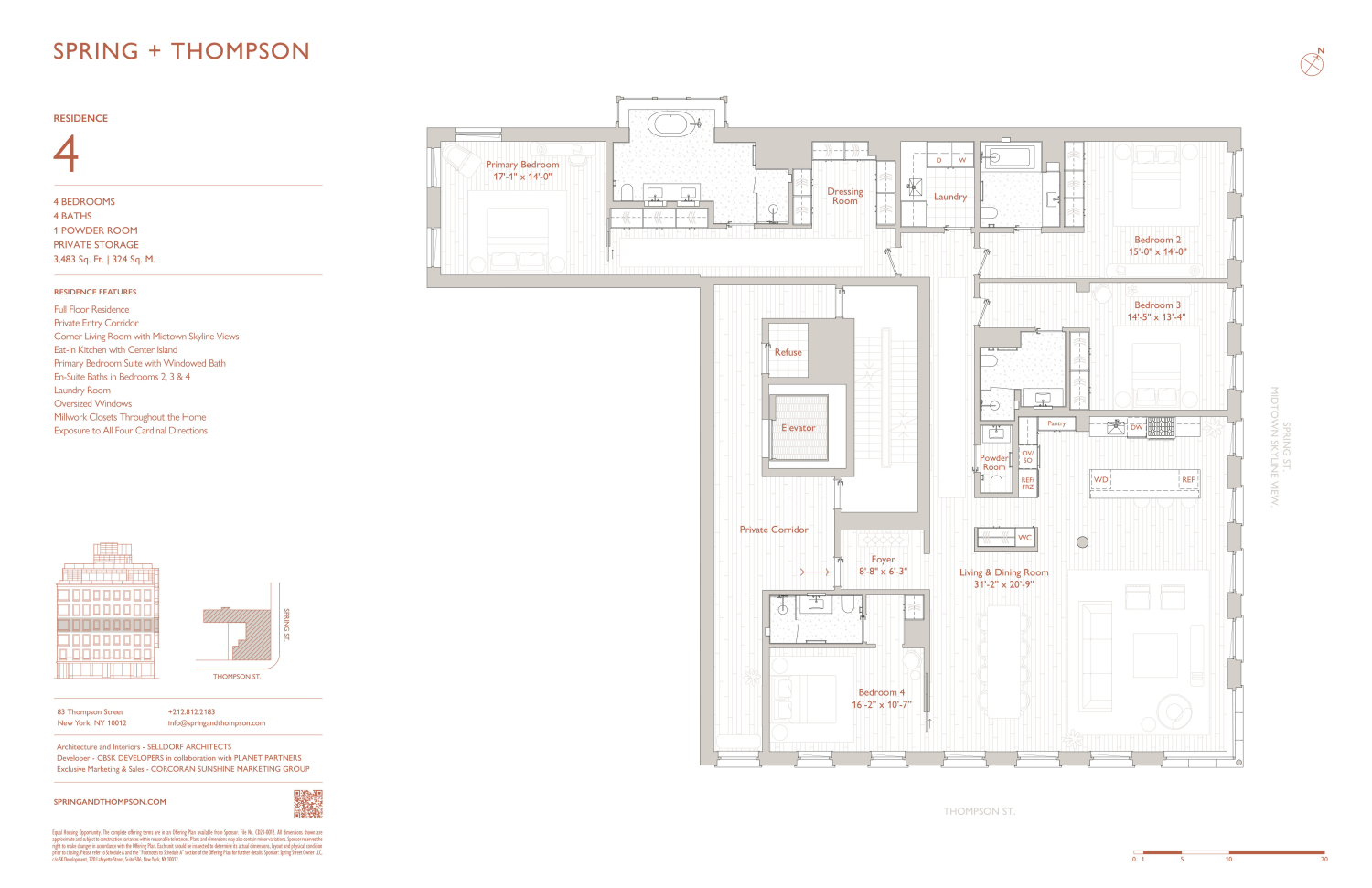 83 Thompson Street, Unit 4 Manhattan, NY 10012 - Photo 26 of 26 a picture of a floor plan