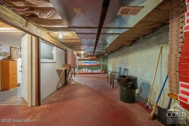 a view of a storage room