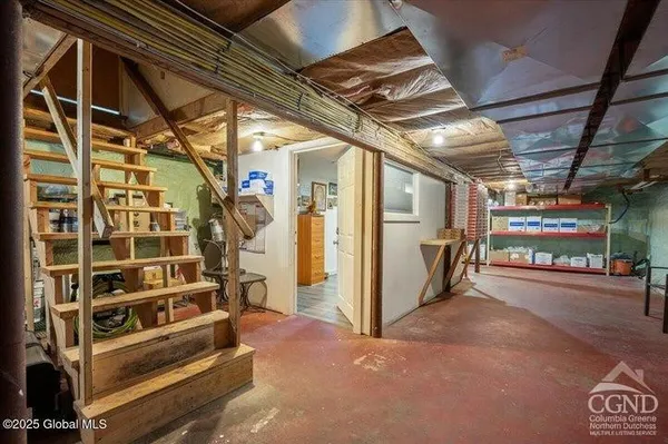 a view of a storage room