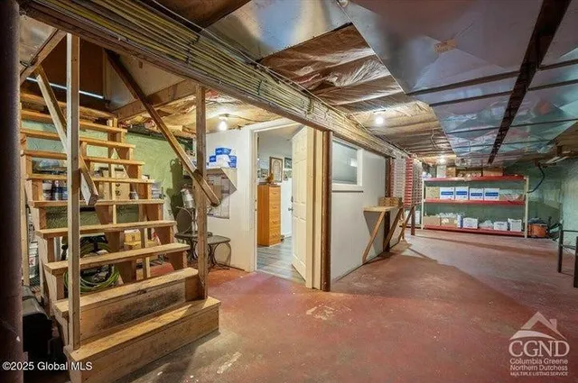 a view of a storage room