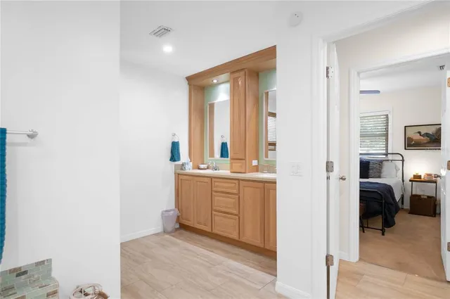 a backyard of a house with lots of green space