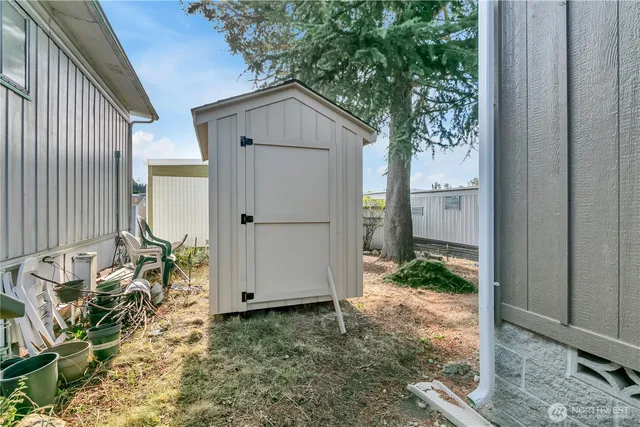 a backyard of a house