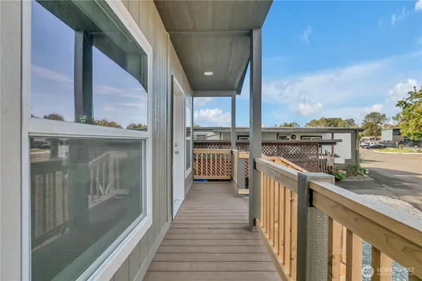 a view of a balcony
