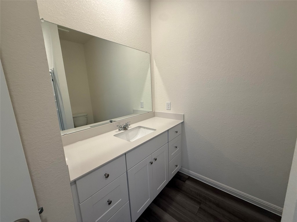 417 Wedemeyer Street Taylor, TX 76574 - Photo 8 of 15 a bathroom with a sink and a mirror