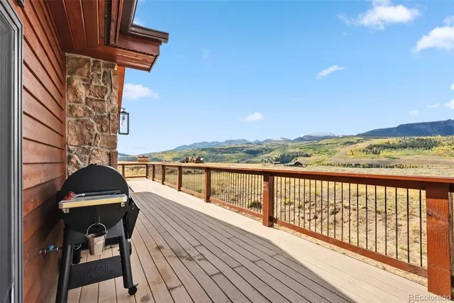 a view of balcony with furniture