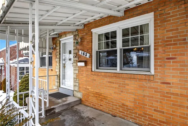 a view of front door of house