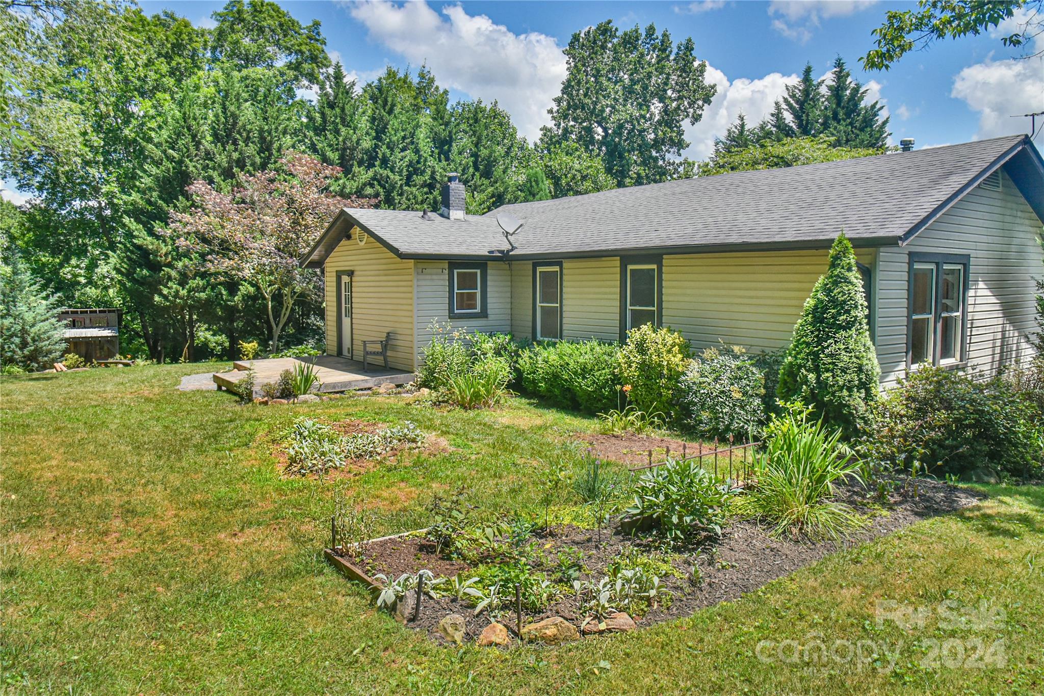 210 East Oakview Road Asheville, NC 28806 - Photo 23 of 31 a backyard of a house with yard and outdoor seating