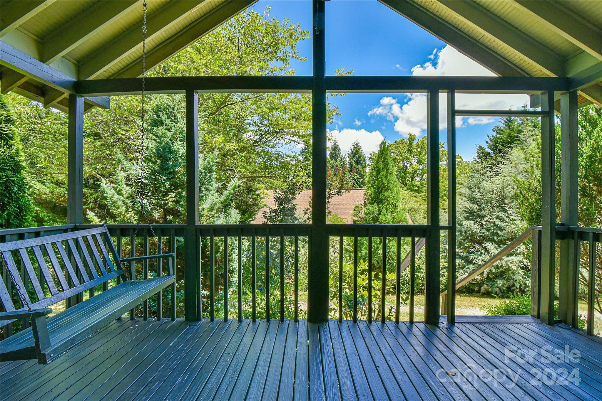 210 East Oakview Road Asheville, NC 28806 - Photo 4 of 31 a view of balcony with wooden floor