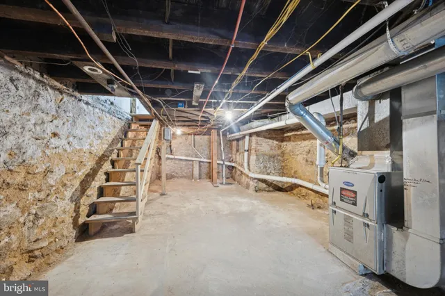 a view of storage and utility room