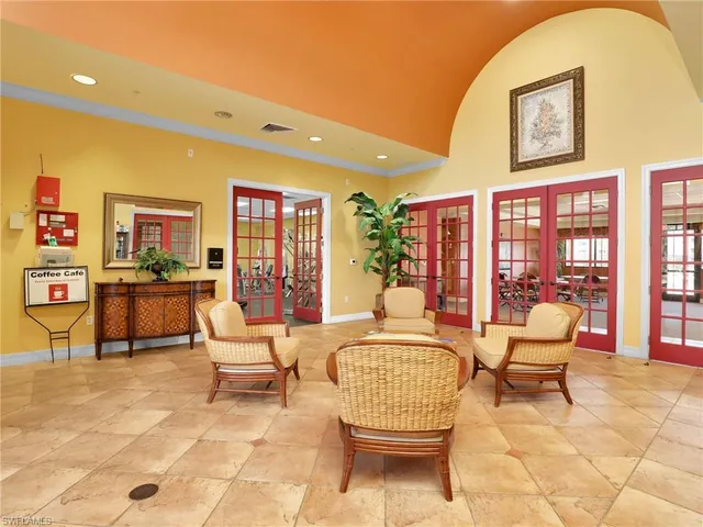 a outdoor living space with furniture