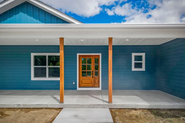 a front view of a house