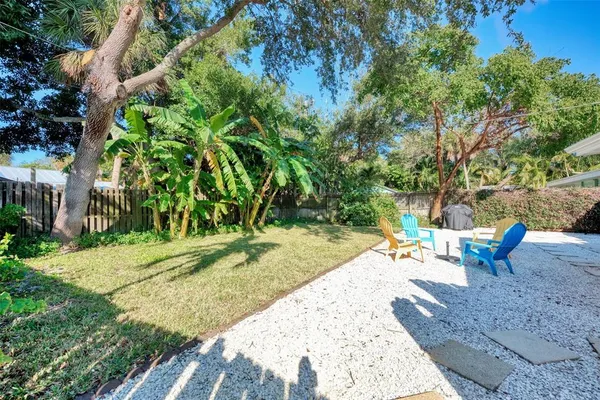 a sign board with buildings in the background