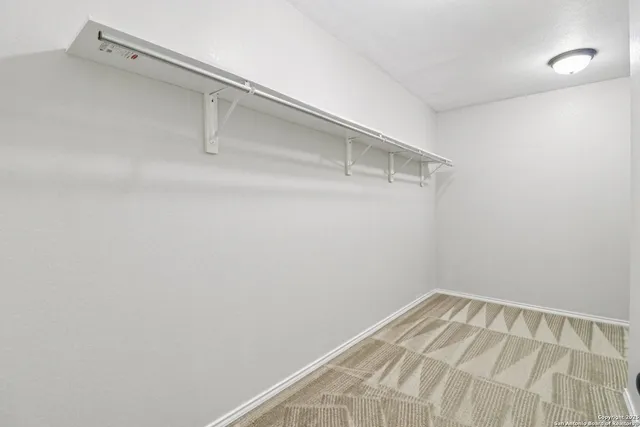 a view of a room with empty racks