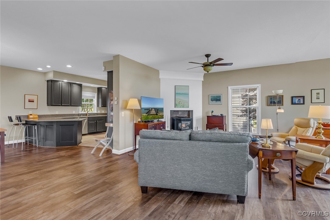 324 Potomac Drive Heathsville, VA 22473 - Photo 9 of 50 a living room with furniture and kitchen view