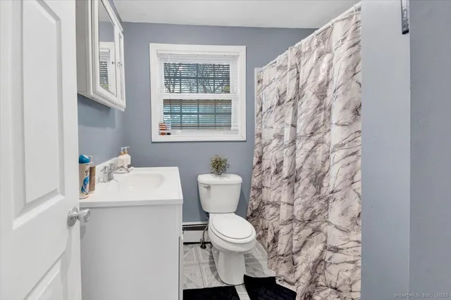 a bathroom with a toilet and a sink