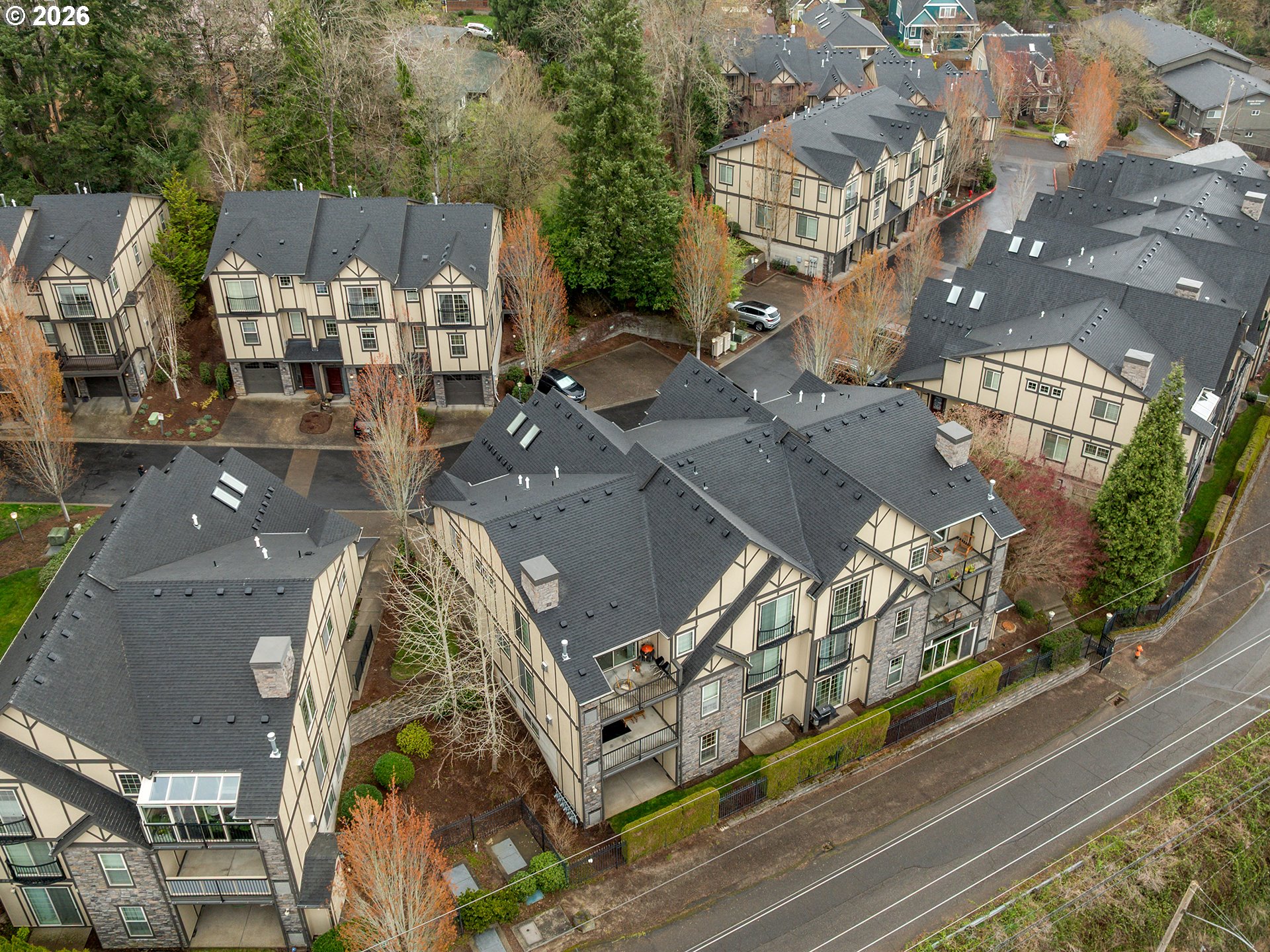3642 Southwest Baird Street, Unit 5 Portland, OR 97219 - Photo 38 of 43 Drone View/UAV