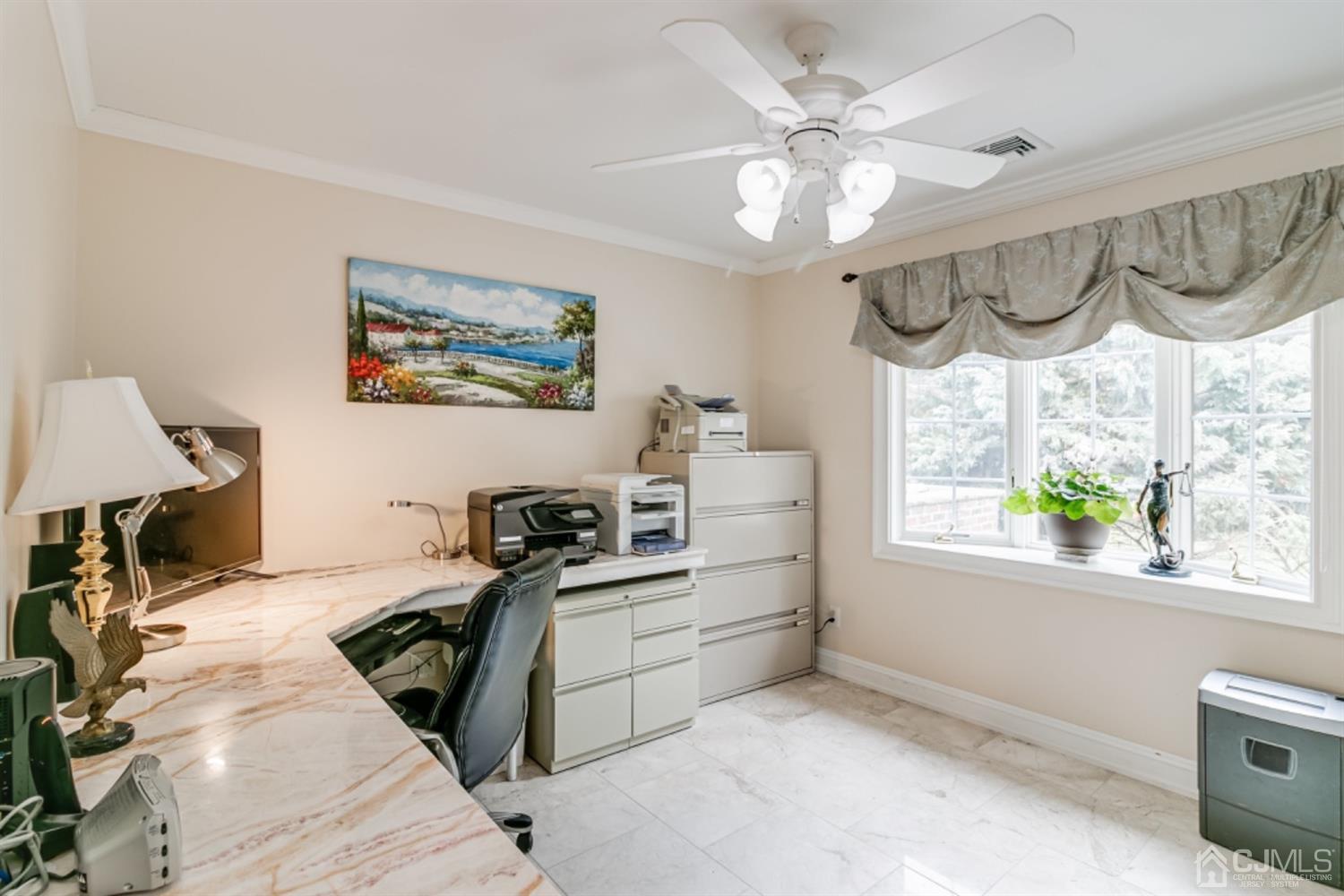 4 Longview Road Edison, NJ 08820 - Photo 22 of 47 a view of a workspace with furniture and a window