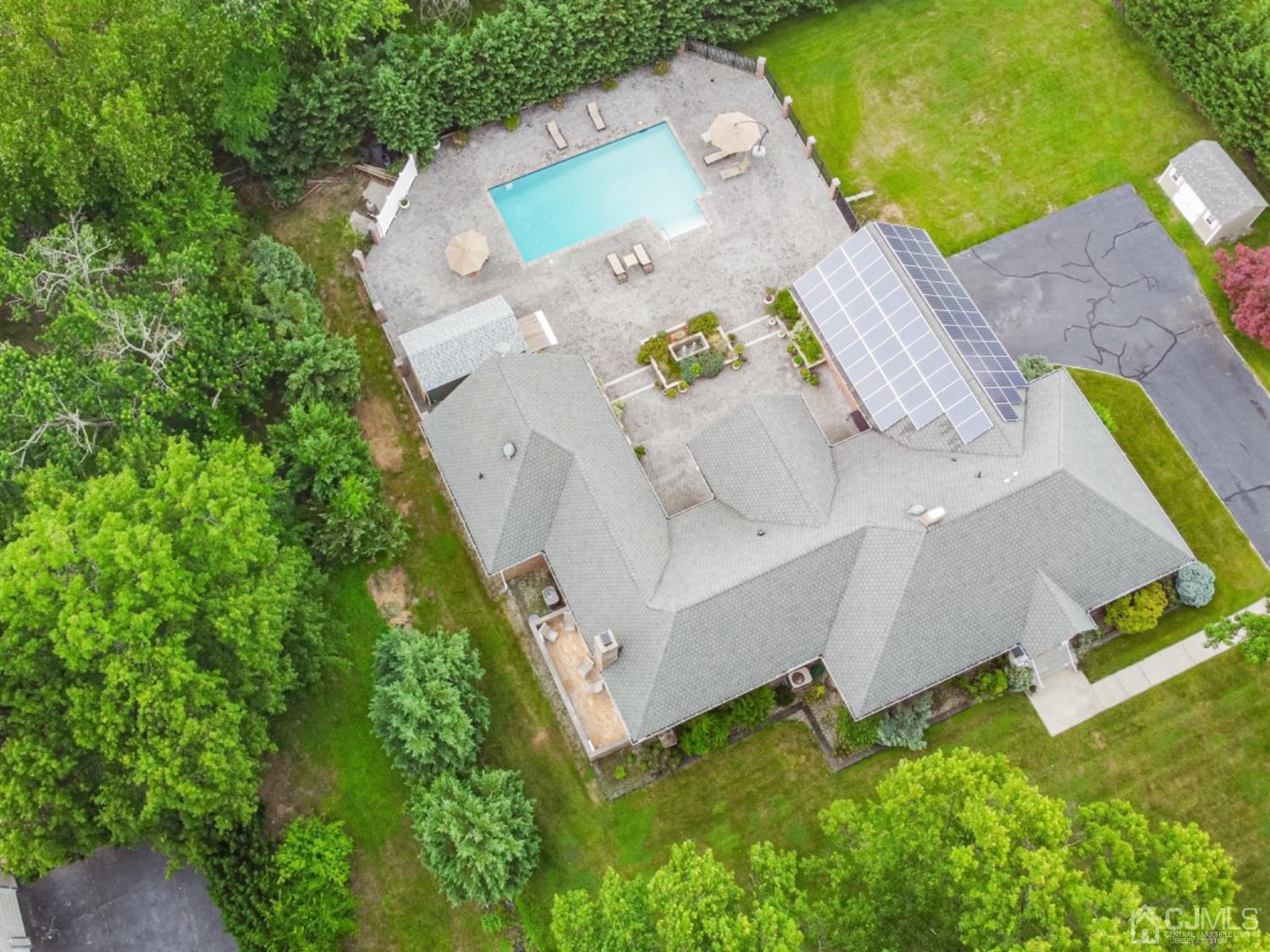4 Longview Road Edison, NJ 08820 - Photo 38 of 47 an aerial view of a house with a yard