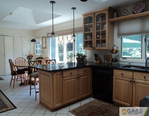 17 Woodlot Road East Brunswick, NJ 08816 - Photo 8 of 25 a kitchen with granite countertop a stove a sink and a dining table