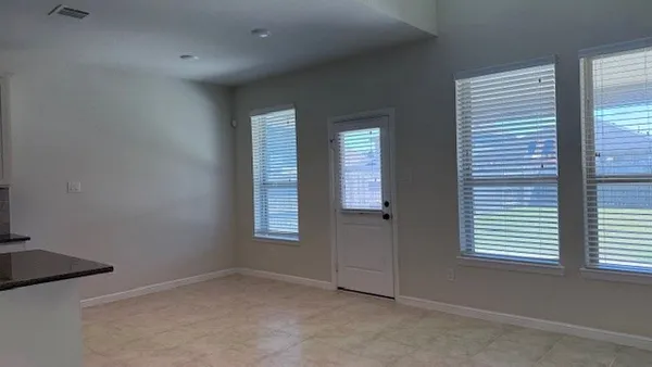 an empty room with a window