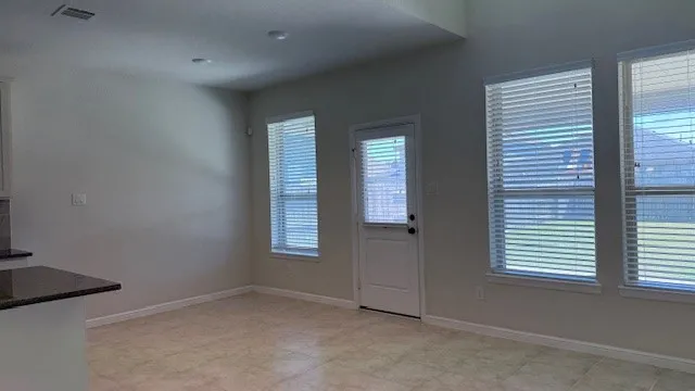 an empty room with a window