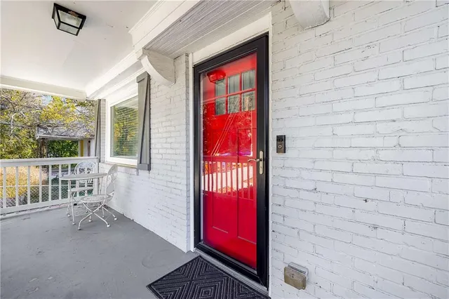 a view of front door