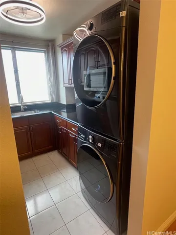 a utility room with a washer and dryer