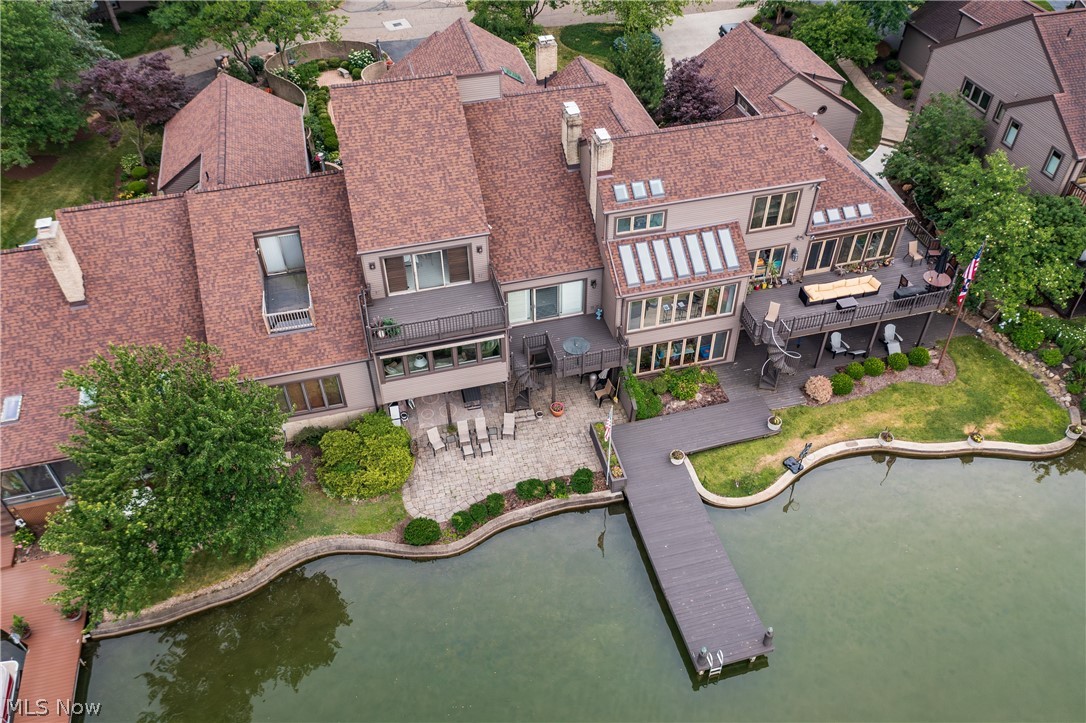 1415 Harbor Drive Northwest Canton, OH 44708 - Photo 3 of 46 Birds eye view of back of property featuring a water view