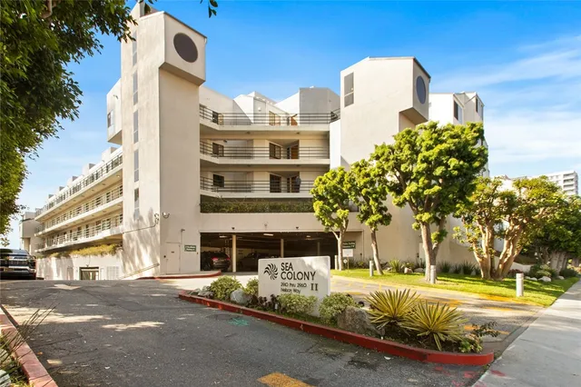 a front view of a building with street view