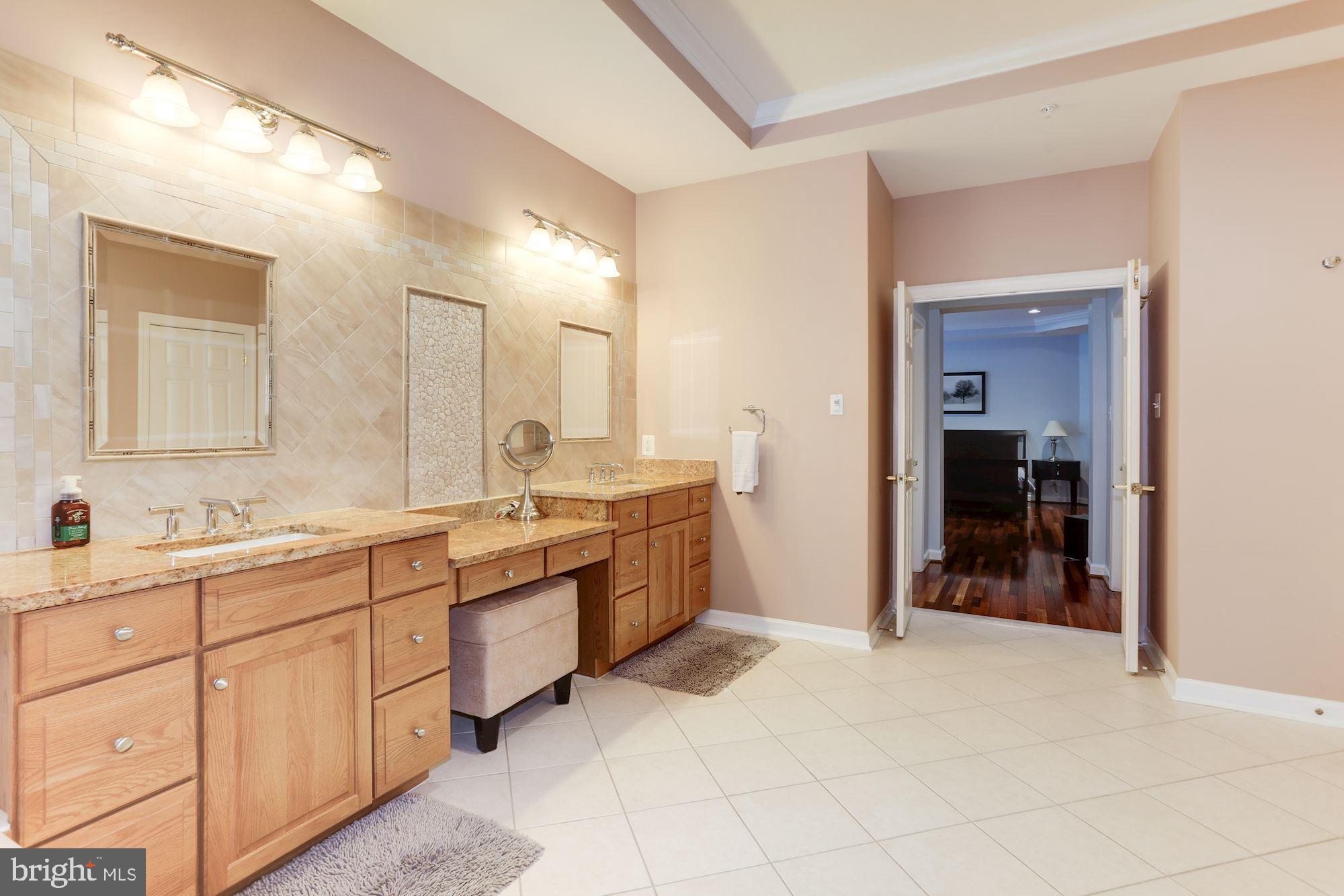 9204 Jones Mill Road Chevy Chase, MD 20815 - Photo 26 of 50 a large bathroom with a sink and a mirror