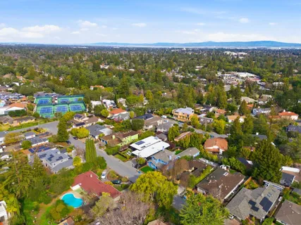 an aerial view of multiple house