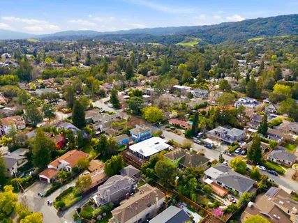 an aerial view of multiple house