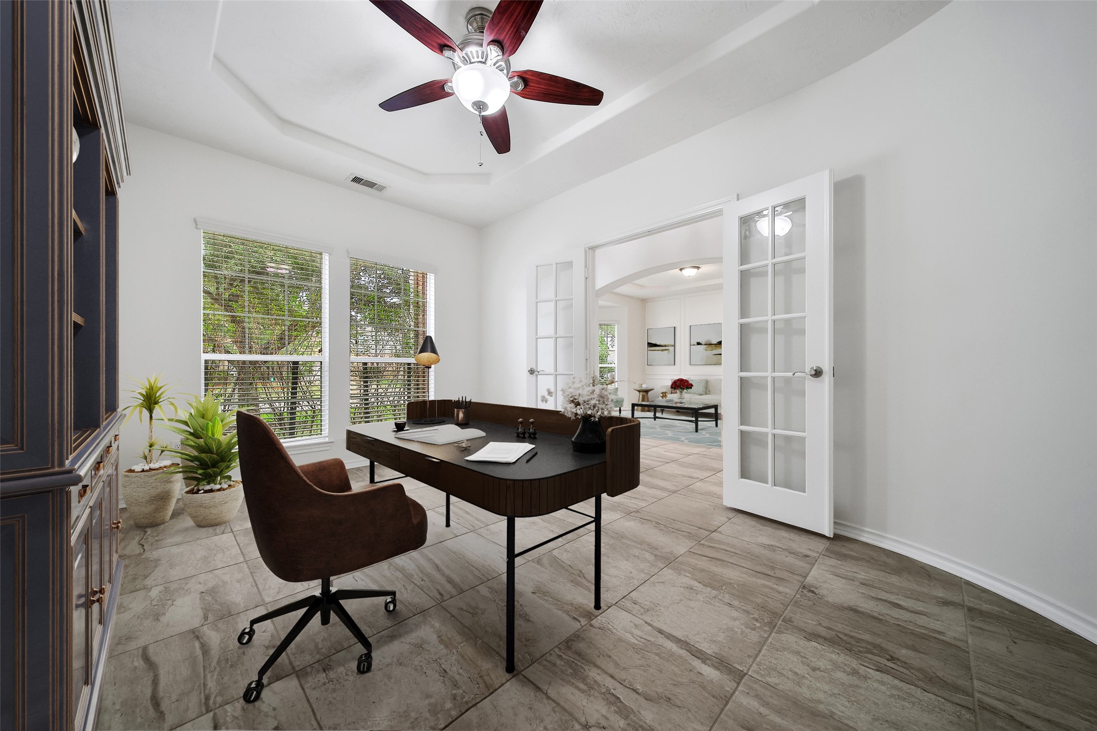 714 Stubbs Bend Drive Rosenberg, TX 77469 - Photo 7 of 42 a living room with furniture and a chandelier