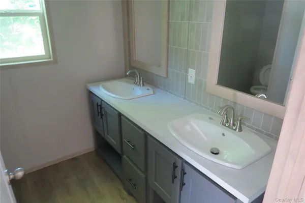 a bathroom with a sink and toilet