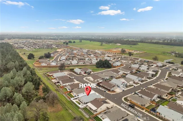an aerial view of residential building with outdoor space