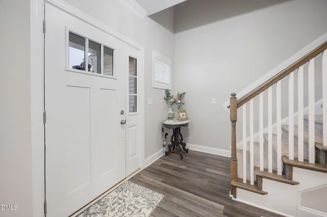 a potted plant sitting in front of a house