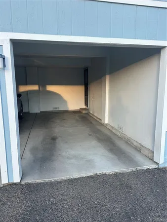 a view of a garage
